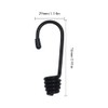 Yingcen 20 Pcs Black Shock Cord Hook 6mm, Plastic Coated