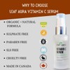 Leaf Aura Vitamin C Serum, Made with Organic+ Natural Formula,