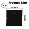 10Pcs Jewelry Pouches with Snap Button,7x7cmVelvet Jewelry Pouch with Snap