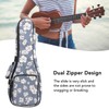 Ukulele Case Backpack Hawaiian Hibiscus Flower Pattern Thickened Ukulele Padded