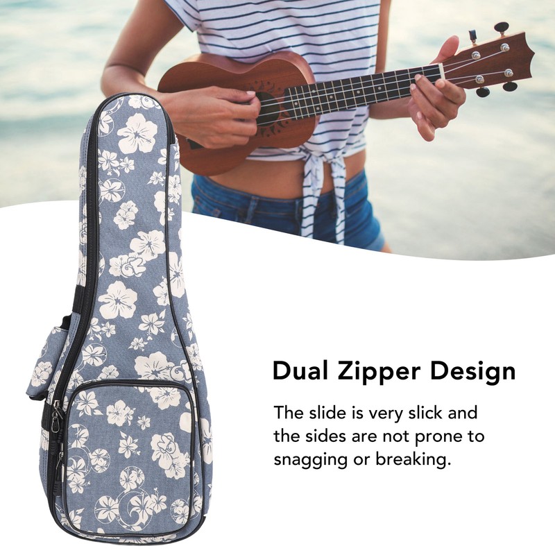 Ukulele Case Backpack Hawaiian Hibiscus Flower Pattern Thickened Ukulele Padded