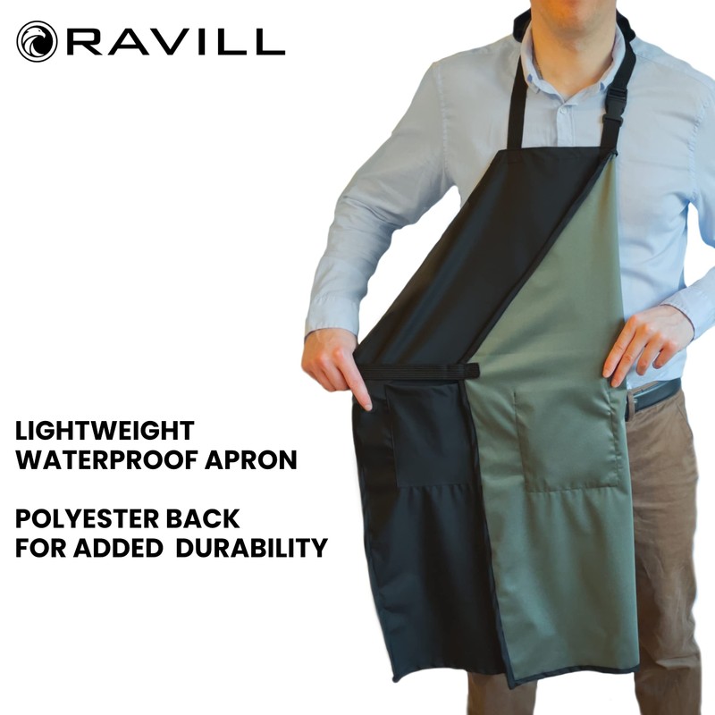 Waterproof Apron For Men and Women - 2 Pockets -