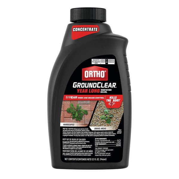 Ortho GroundClear Year Long Vegetation Killer1, Concentrate, Kills Tough Weeds and Prevents Re-Growth Up to 1 Year, 32 oz.