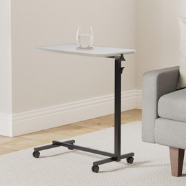 Vive Overbed Hospital Bed Table for Home Use - Adjustable Swivel Wheels & Tray for Over Bed - for Medical Bedside Chair - Adjustable Height, Tilt Top for Reading, Laptop, Bedridden, Elderly, Seniors