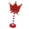 Christmas Stop Here Decor Metal Solid Wood LED Delicate Santa