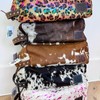 XL Cowhide Makeup Hair Tool Bag / Toiletry Travel Storage