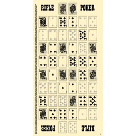 TJ Target Rifle / Poker Target Game (50) -Small- Dual Sided Print