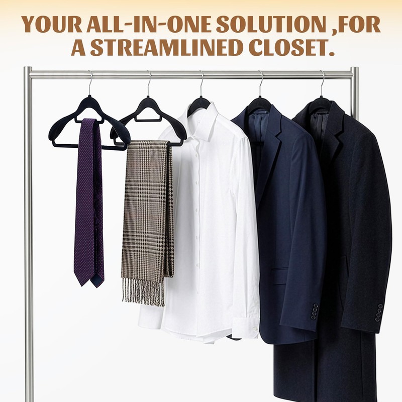 10 Pack Velvet Hangers, Wide Shoulder Heavy Duty Suit Hangers