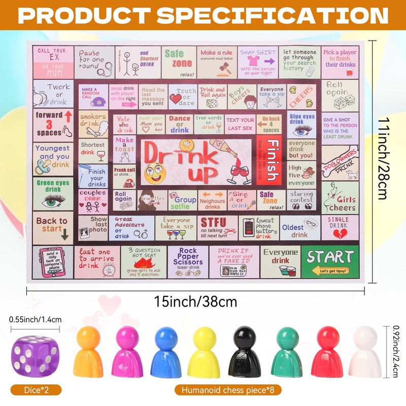 COZZIYCUL Interactive Drinking Board Games for Adults Included Instructions Funny