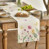 Artoid Mode Flowers Butterfly Summer Table Runner, Seasonal Kitchen Table
