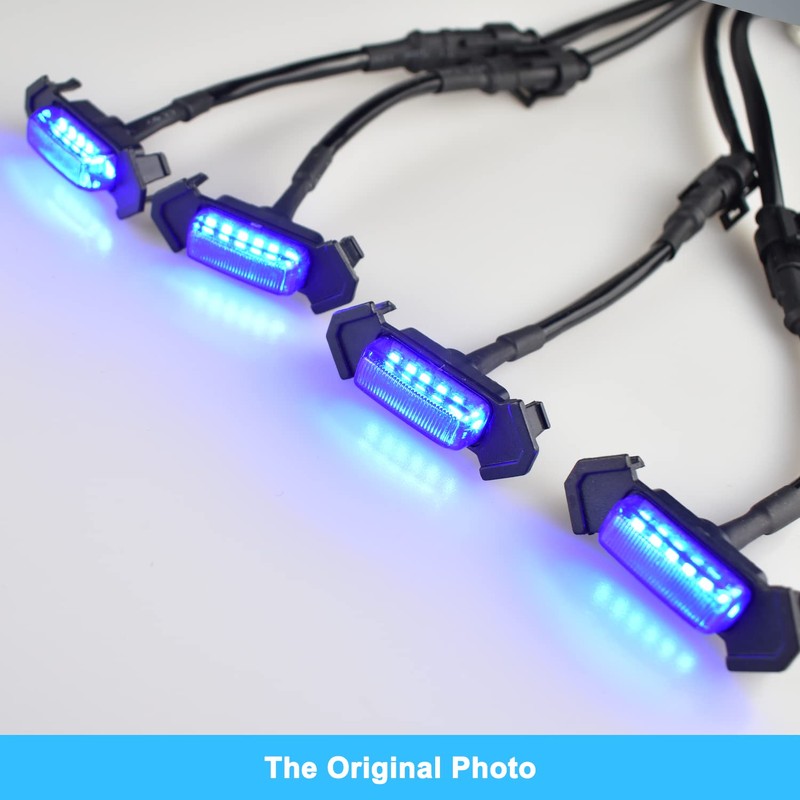Boigoo Blue LED Front Grill Lights for Tacoma TRD Pro