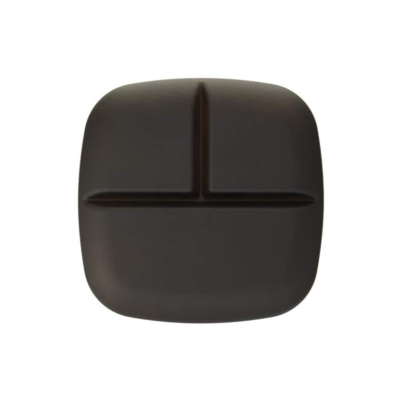 Yamanaka Lacquer Natural Keyaki Heathered Square Plate, Black & Brown