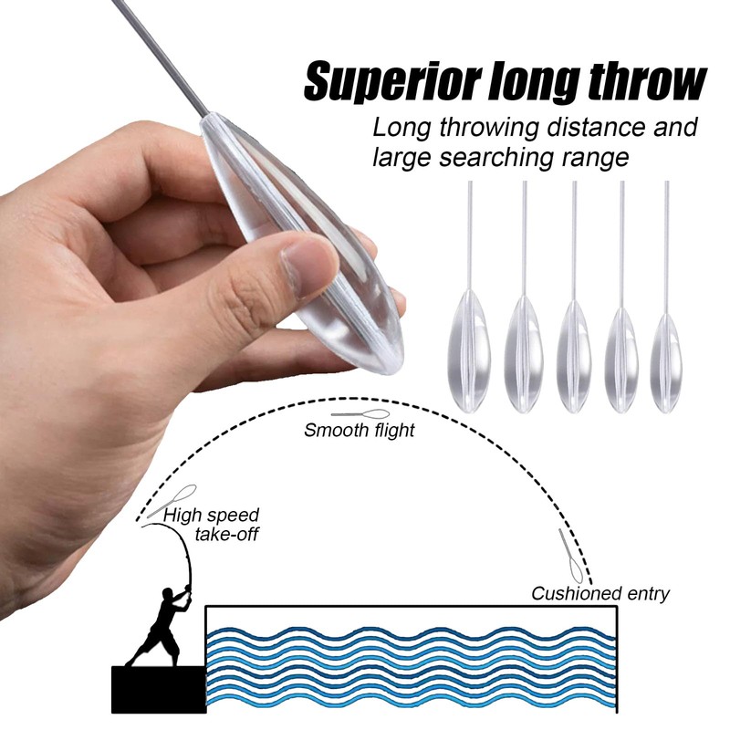 EULAPGOE Pack of 38 Casting Bobber Float, Plastic Casting Bombarda