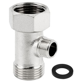 Bidet T Adapter,Flexible T Bidet Connector 3 Way 7/8inch 3/8inch 7/8inch Plumbing Splitter,T Valve Shower Head Diverter,Valve Hose Fitting for Shower Head Diverter Sprayer Faucet(Color:15/16inch)