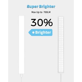 ASOKO Plug-in Under Cabinet Lighting, 16Inch LED Workbench Lights with Super Brighten 700Lumen and Dimmable 6000K Cool White, Memory Function Desk Lamp for Kitchen Sink/Desk/Workbench