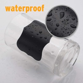 150 Pcs Etiquetas para Frascos de Cocina, Etiquetas de Pizarra para Cocina, Etiquetas Adhesivas Reutilizables con 1 Marcador de Tiza Líquida, para Frascos para Cocina (negro)