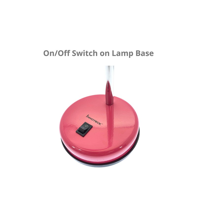 Innoteck Colour Adjustable Desk Lamp, Metal, 40 W, Pink