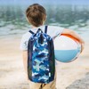 Shark Large Mesh Beach Bag for Kids, Kids Drawstring Beach