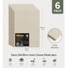 Exerz 24x30cm Linen Canvas Panels 6pcs - 3mm 320gsm 100%