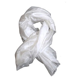 Seidentuch 90x90cm, weiß Ponge 05