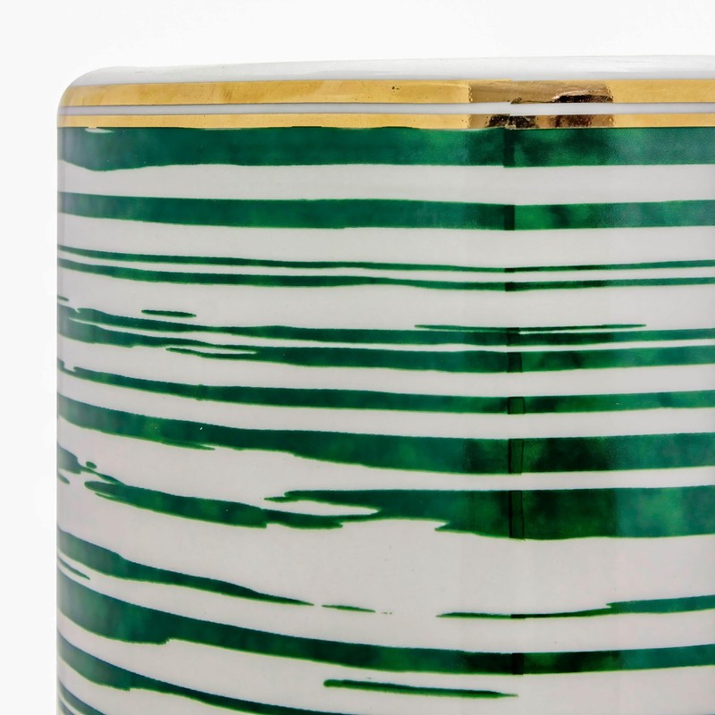 Red Lantern 24" Striped Green Umbrella Stand