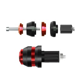 Riloer Motorcycle Handlebar Grips Bar End Slider Cap Plug, CNC Motorcycle Handle Bar Cap Plug, UniVe*rsal Motorcycle Street Bike 16-18mm Handlebar Grips Bar End Plugs, Black