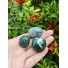 1/2 LB Moss Agate Tumbled Stones, Polished Natural Moss Agate