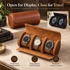 Watch Roll Travel Case for Watch Storage – Leather Organizer