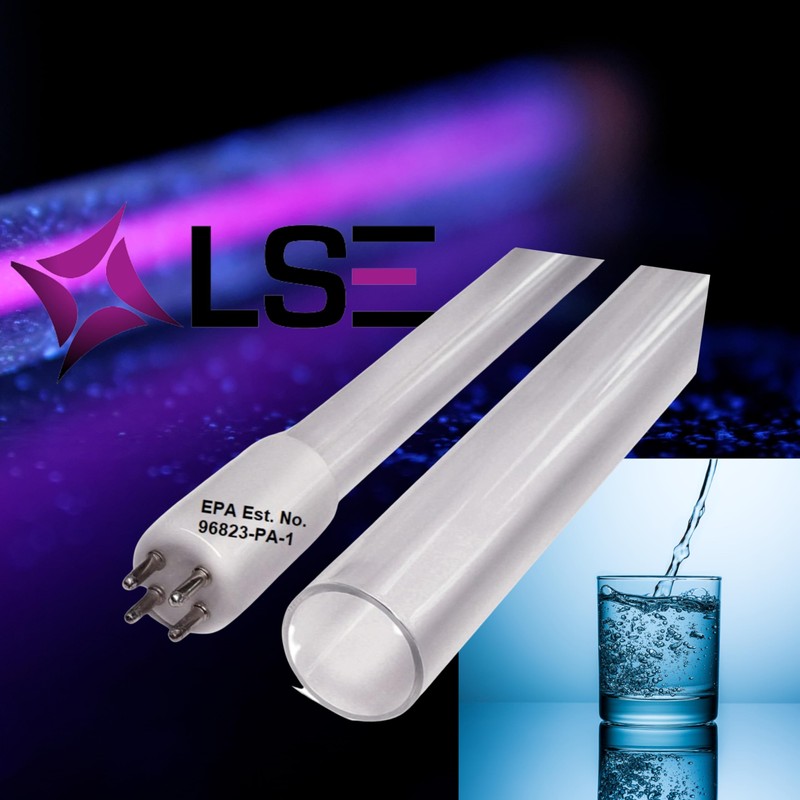 LSE Lighting Combo UV Bulb and Quartz Sleeve Compatible with