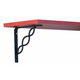 John Sterling Scroll Style Decorative Shelf Bracket, 6-inch, Black, RP-0091-6BK