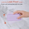 Quatish Leakproof Soap Dish with Lid & Draining Layer, Shatterproof