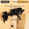 SANKINS Thumb Gate Latch for Wooden Fence Heavy Duty, Thumb