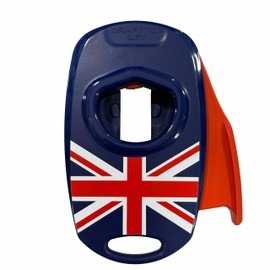Draft Top Lift Universal Can Opener - Removes Lids for All Can Sizes - Easy to Use with Smooth Edge - (Union Jack)