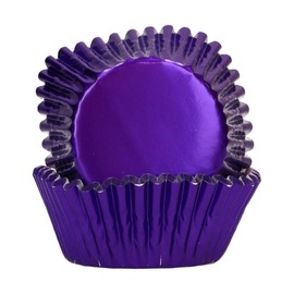 FunCakes Tazze da Forno Lamina Viola Metallico pk/48, Pirottini per Muffin Cupcake Pirottini in Carta Stagnola Colore Metallizzato, 48 Pezzi