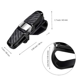 Brillenhalter für Auto, 4 Stück Auto Brillenhalter, Brillenhalterung, Sonnenbrillen Brillen mit Kartenkarten Clip, 180°Rotational Auto Visor Sonnenbrille Clip, Universal Doppelenden Brillenhalterung