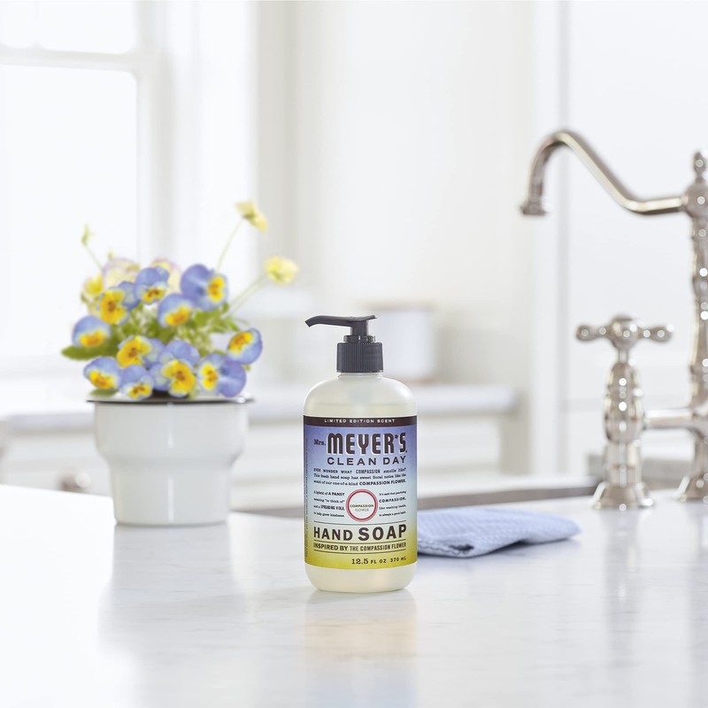 MRS. MEYER'S CLEAN DAY Hand Soap, Compassion Flower, Made with