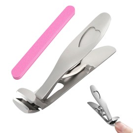 Dotmalls Cumuul ClipMaster Pro Dotmalls Nail Clippers Seniors Serum Nagelmeister Pro Nail Clippers for Ergonomic Toenail Clippers with Sanding Strips for Seniors Thick Toenails (Silver)