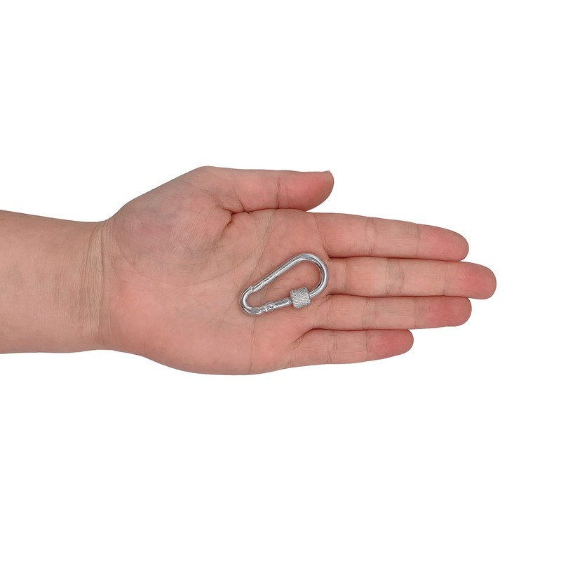 (Pack of 8 pcs) Galvanised Steel Carabiner 4 x 40
