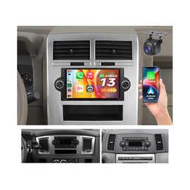 2G+64G Rimoody Car Radio Stereo for Dodge Ram 1500 (06-08),Chrysler 300C (05-07),Chrysler PT Cruiser,Dodge Magnum,Jeep Commander/Patriot,Jeep Grand Cherokee Wireless Carplay Android Auto WiFi 6.2 Inch