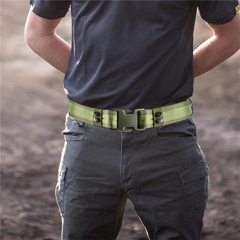 MiOYOOW Tactical Belt, Adjustable Police Waist Belt with 2 Detachable
