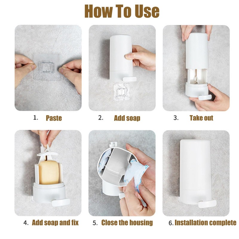 Bar Soap Grinder Dispenser, Wall Mounted Adjustable Powder Dispensing Bar