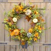 Bibelot 20 inch Autumn Wreath -Pumpkin and Maple Leaf Wreath