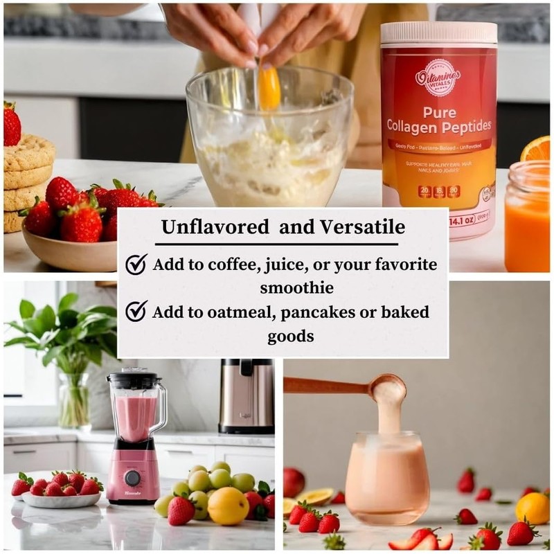 Pure Collagen Peptides – Grass-Fed Hydrolyzed Collagen Powder