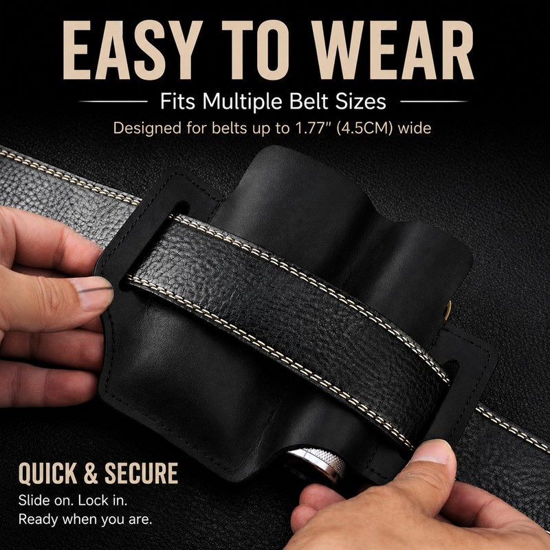 Zhula Leather Knife Sheath for Fixed Blade Knives - Vertical