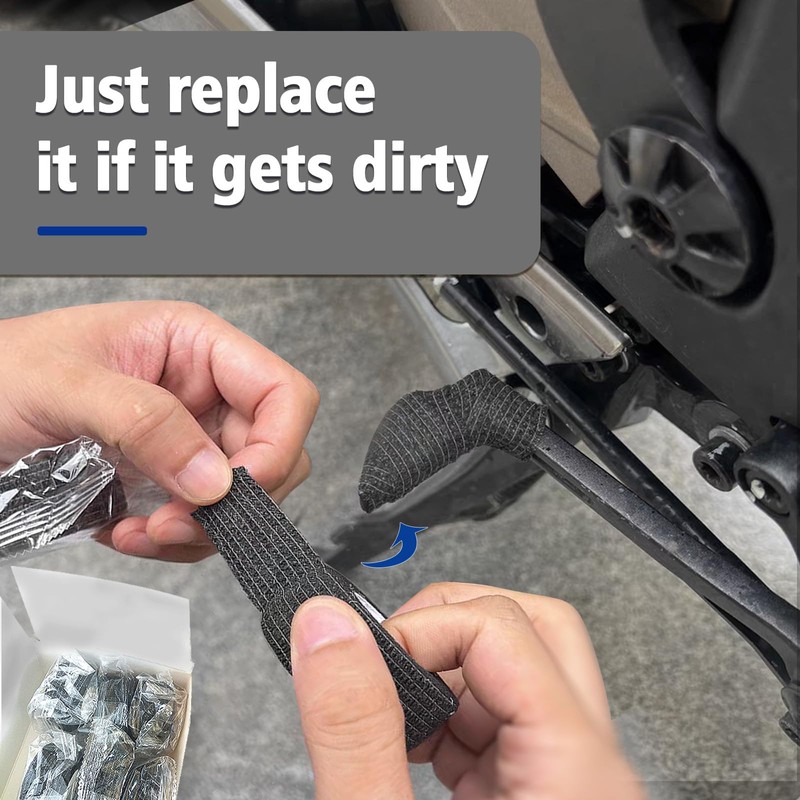 Fizzest Motorcycle Shifter Shoe Protector,Motorcycle Gear Shift Cover Guard,Contains 8