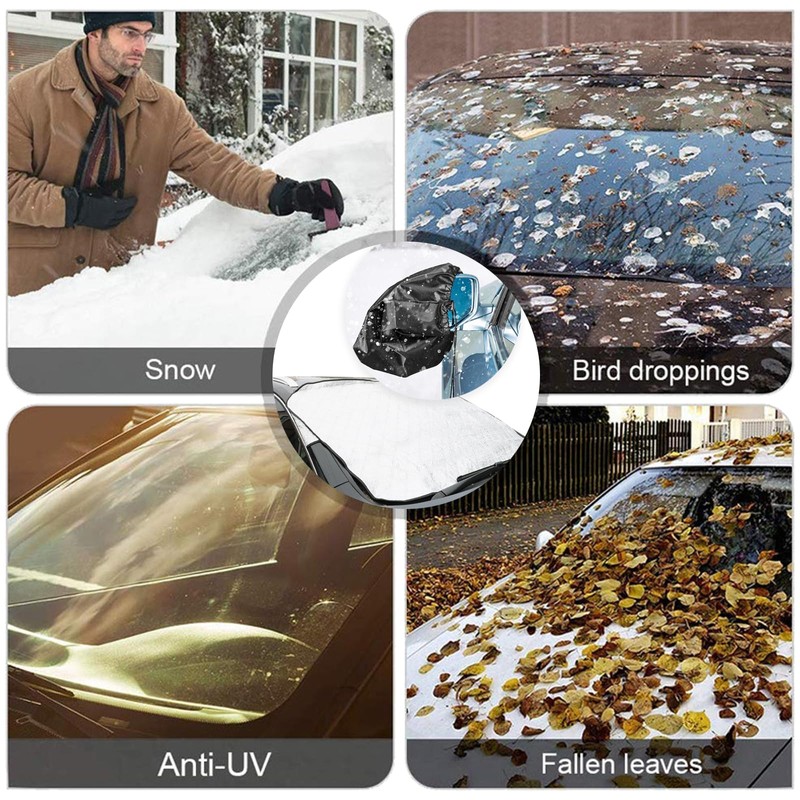 DKDDSSS Windscreen Cover, Ultra Thick Windscreen Cover, Foldable, Winter Car