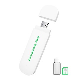 EIOTCLUB CAT4/4G LTE Dongle mit WiFi 6, USB A & USB C WLAN Modem mit SIM Karte, 150 Mbit/s, Plug & Play Internet-LTE Stick, Mobiler Hotspot für Laptop/PC/Tablet/Handy, ideal für Reisen/Geschäft