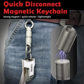 SKNOOY Quick Release Keychains for Cars, 2 Pcs Strong Magnetic Hooks, Detachable Magnetic Keychains, Heavy Duty Magnet Key Chains for Car Keys, Key Holders, USB Flash Drives, Trinkets