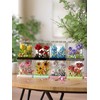 Sacblirr Gardenia Flower Bouquet Building Set Toy with Dust Cover