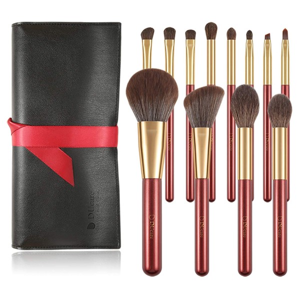 DUcare Makeup Brush Premium Makeup Brush Set of 12 (Agate Red) with Gift Box